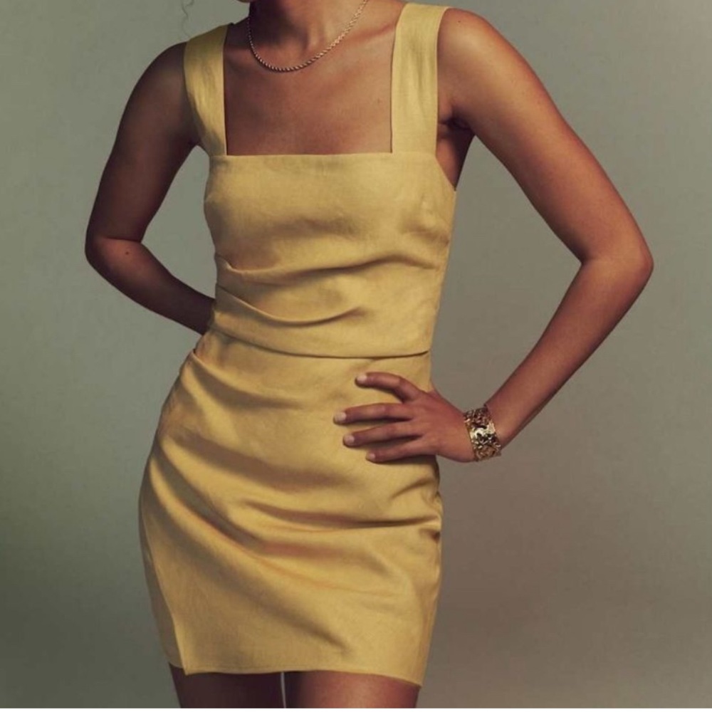 Reformation Yellow Mini Dress